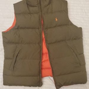 Polo Ralph Lauren BOYS REVERSIBLE down/waterfowl Vest M(10/12)